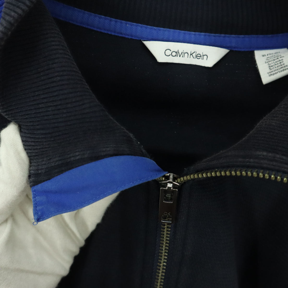 Calvin klein カルバンクライン 長袖 ドライバーズ ジップジャケット XL ブラック メンズ