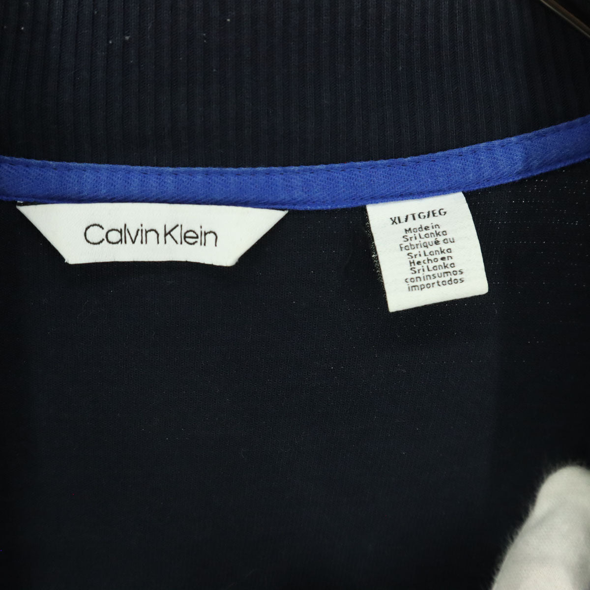 Calvin klein カルバンクライン 長袖 ドライバーズ ジップジャケット XL ブラック メンズ