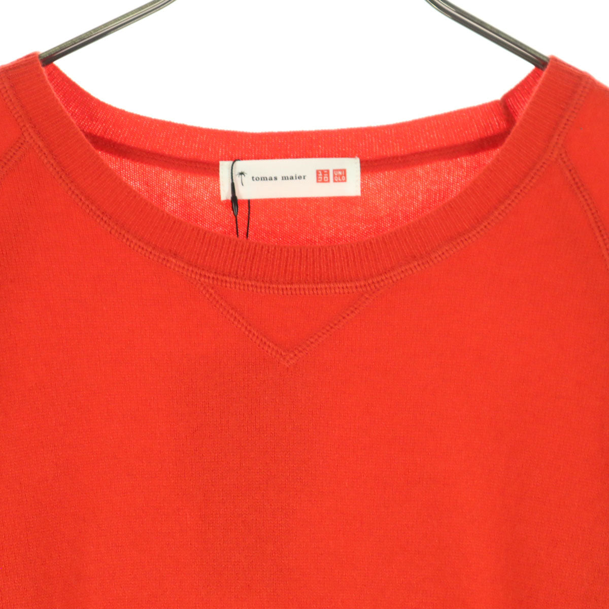 美品 UNIQLO ユニクロ tomas malerコラボ 長袖 カシミヤ セーター S レッド レディース