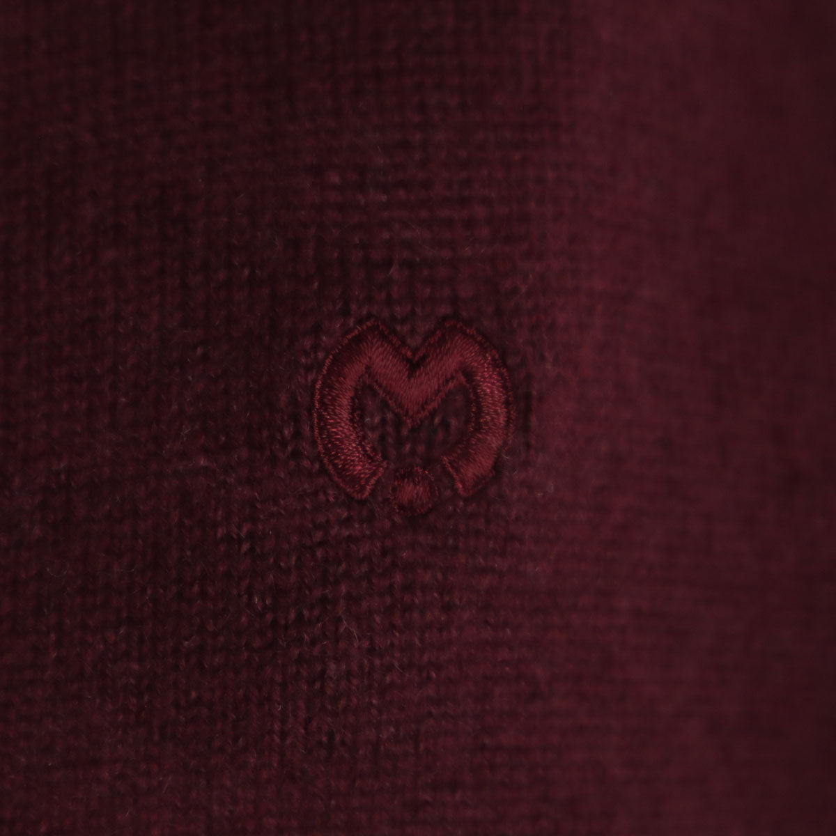 mila schon ミラショーン カシミヤ 日本製 刺繍ロゴ 長袖 ニットカーディガン 48 レッド系 メンズ