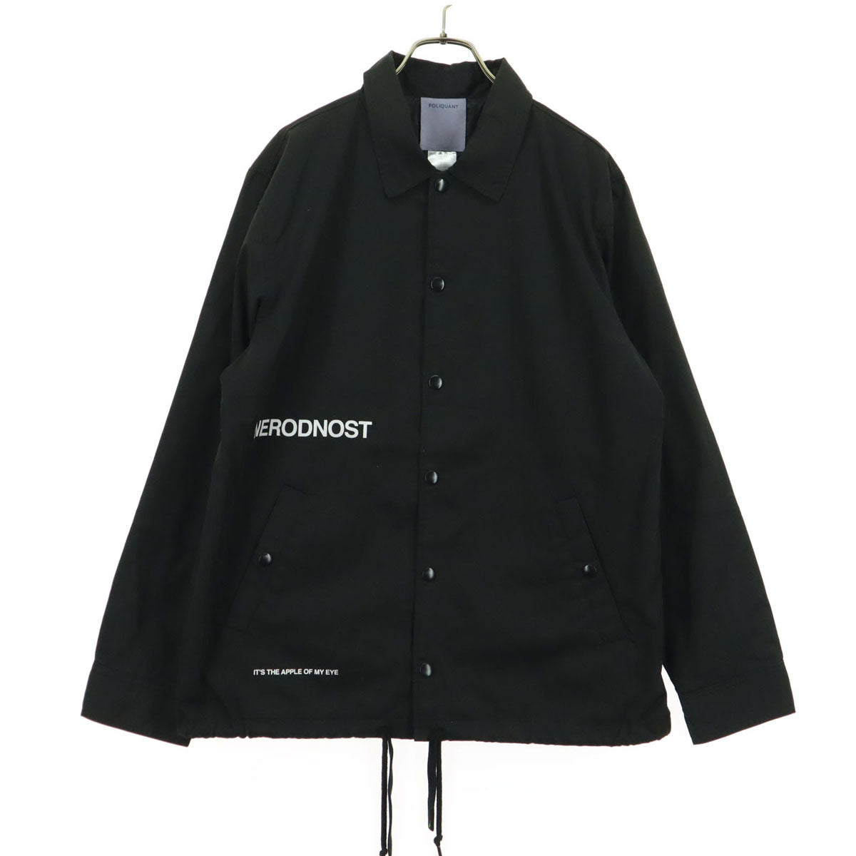 POLIQUANT ポリクアント 日本製 バックプリント 長袖 シャツジャケット 2 ブラック メンズ