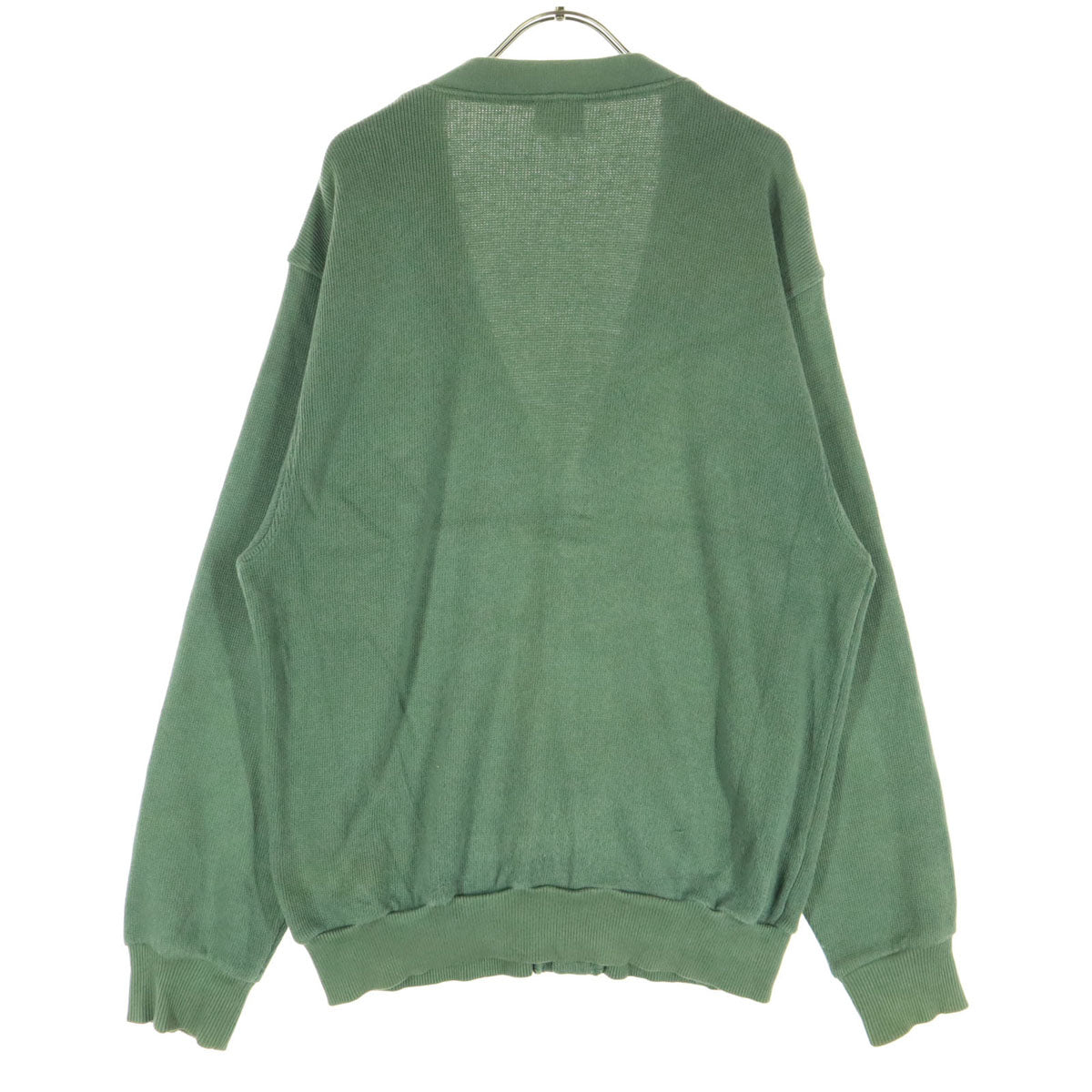 LACOSTE ラコステ ワンポイントロゴ 長袖 Vネック ニットカーディガン 4 グリーン メンズ