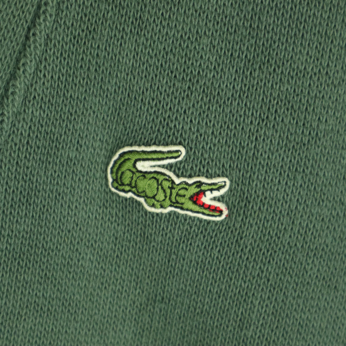 LACOSTE ラコステ ワンポイントロゴ 長袖 Vネック ニットカーディガン 4 グリーン メンズ