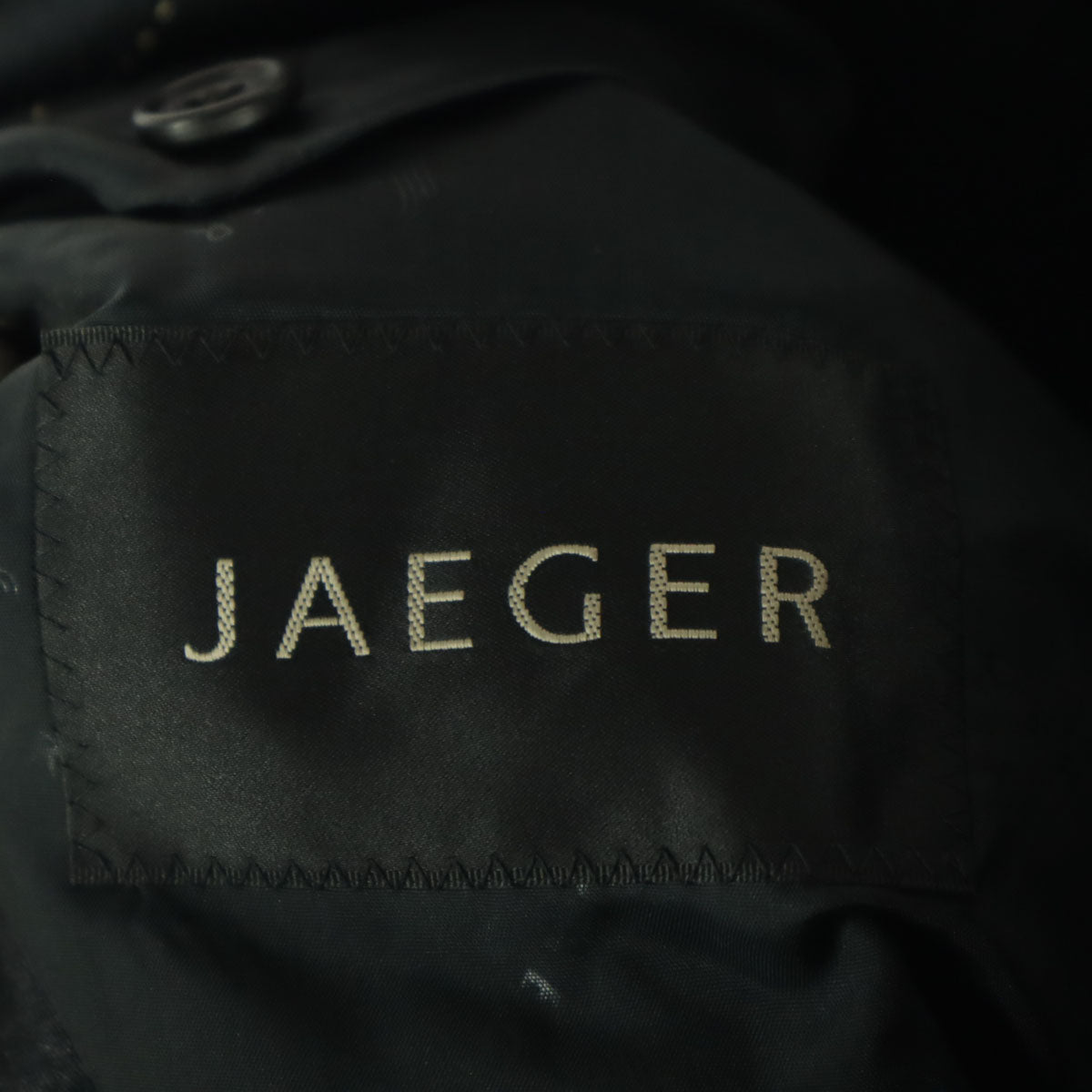 JAEGER イエガー 日本製 カシミヤ混 ステンカラーコート A5 グレー メンズ