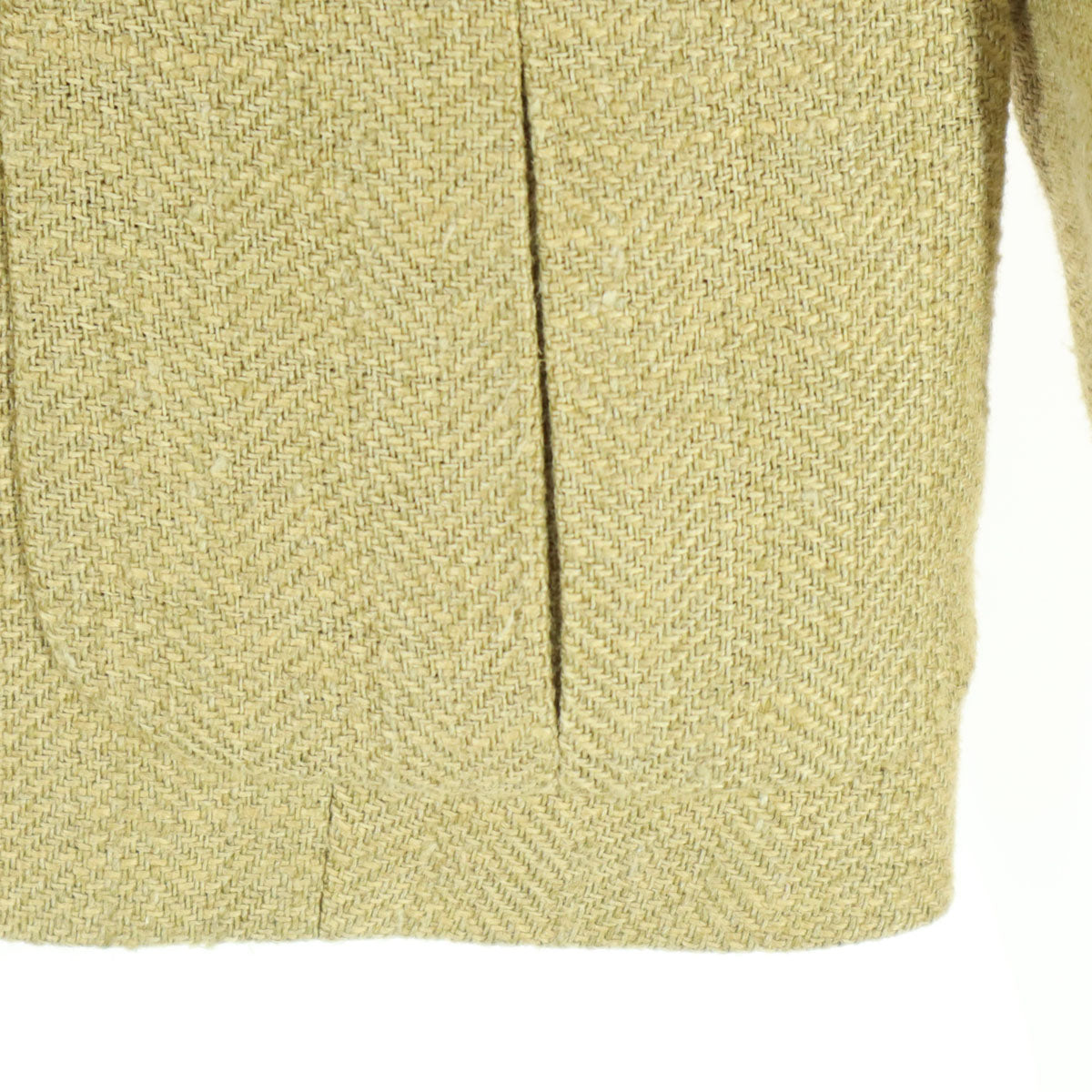 美品 RALPH LAUREN ラルフローレン 長袖 ヘリンボーン柄 テーラードジャケット M ベージュ レディース