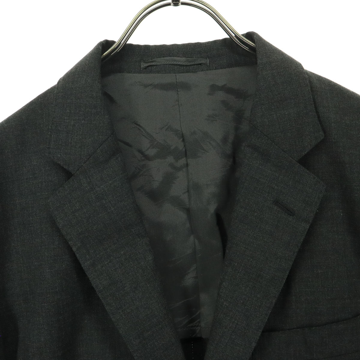 美品 District UNITED ARROWS ディストリクトユナイテッドアローズ 日本製 長袖 テーラードジャケット 48 グレー メンズ