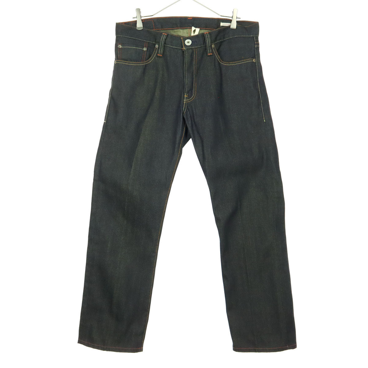 美品 LEVI'S PREMIUM リーバイスプレミアム 505 日本製 コットン ストレートデニムパンツ w34 ブルー系 メンズ