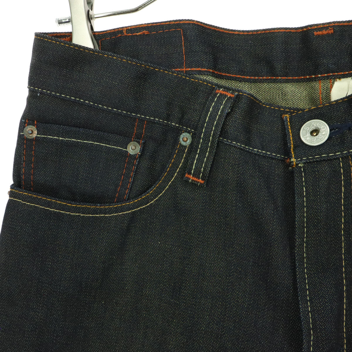 美品 LEVI'S PREMIUM リーバイスプレミアム 505 日本製 コットン ストレートデニムパンツ w34 ブルー系 メンズ