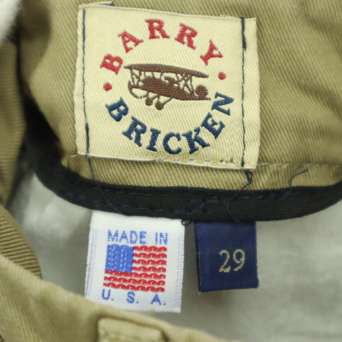 BARRY BRICKEN バリーブリッケン USA製 コットン チノパンツ w29 ブラウン系 メンズ