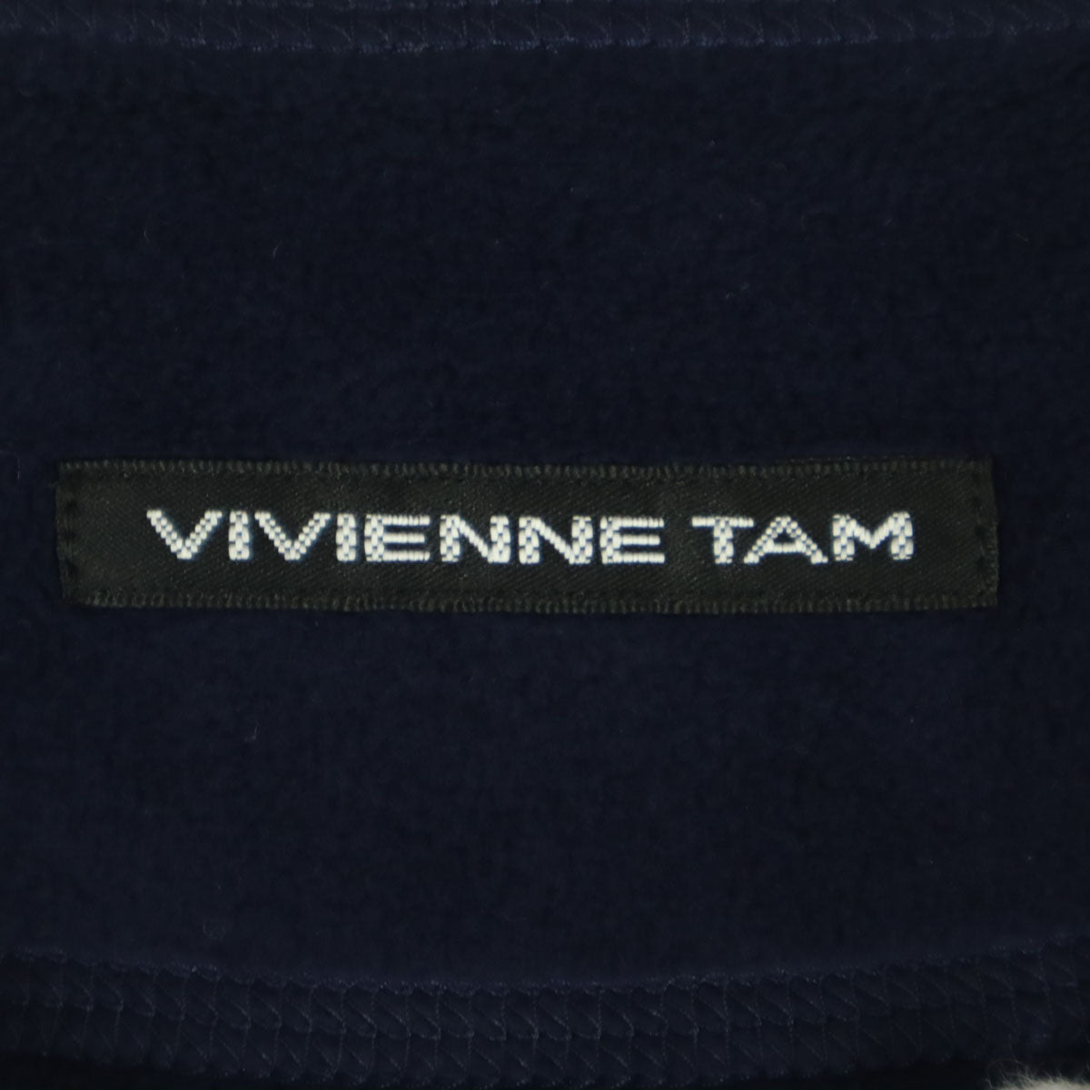 美品 VIVIENNE TAM ヴィヴィアンタム 日本製 長袖 チャイナボタン ノーカラージャケット 42 ブルー レディース