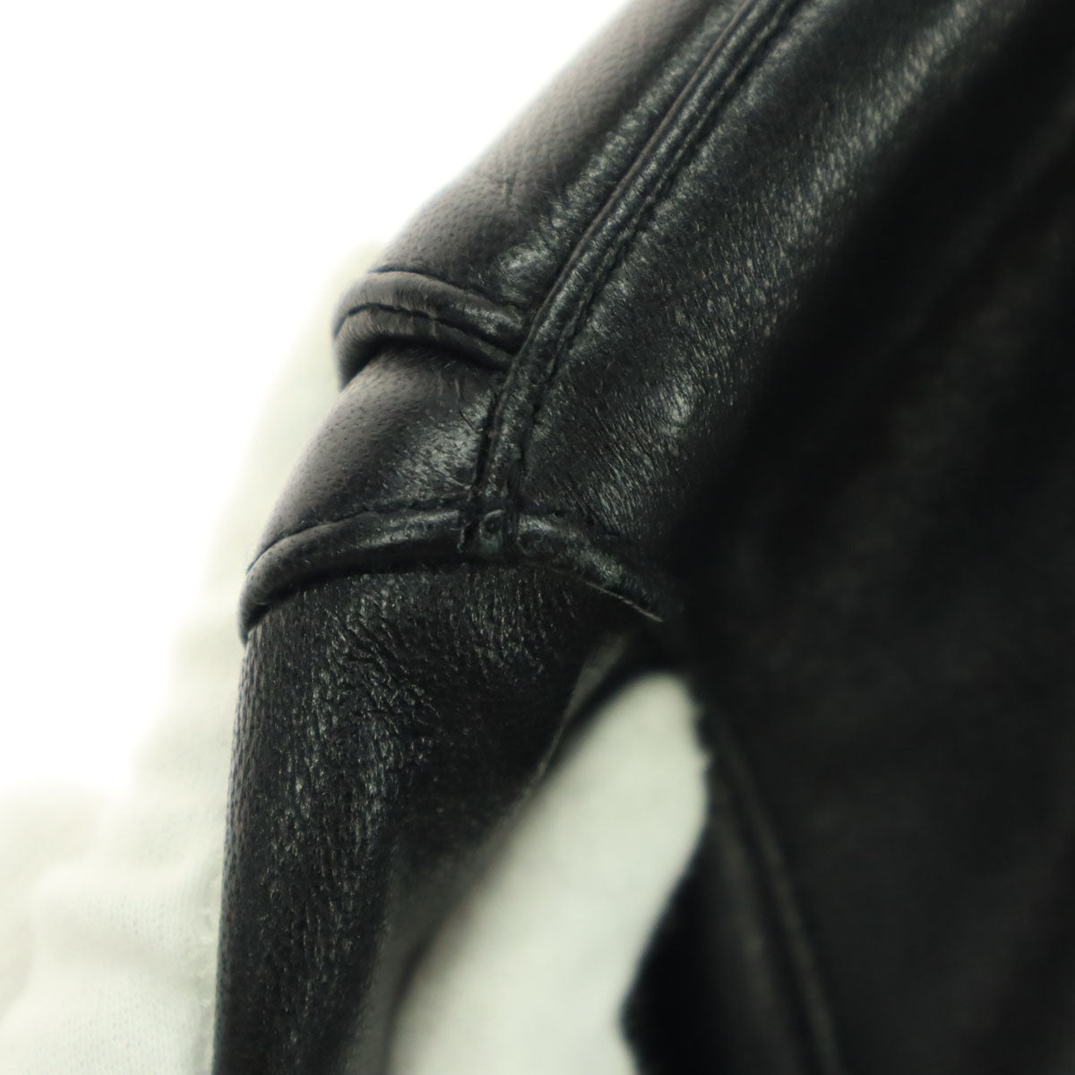 MEN'S MELROSE メンズメルローズ 長袖 レザー シングルライダースジャケット 2 ブラック 羊革 メンズ