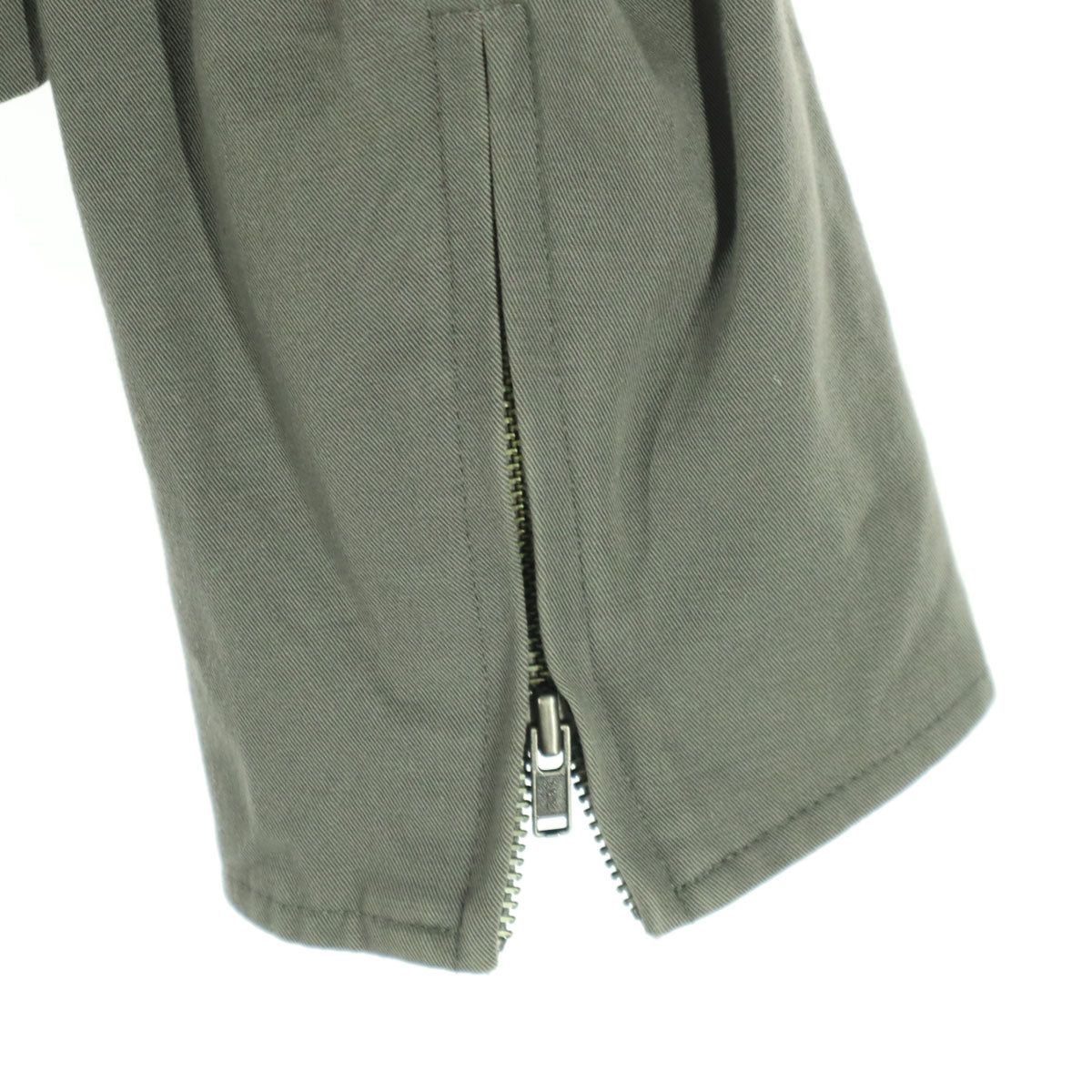 美品 RALPH LAUREN ラルフローレン 日本製 長袖 ショート丈 シングルライダースジャケット 11 グレー レディース