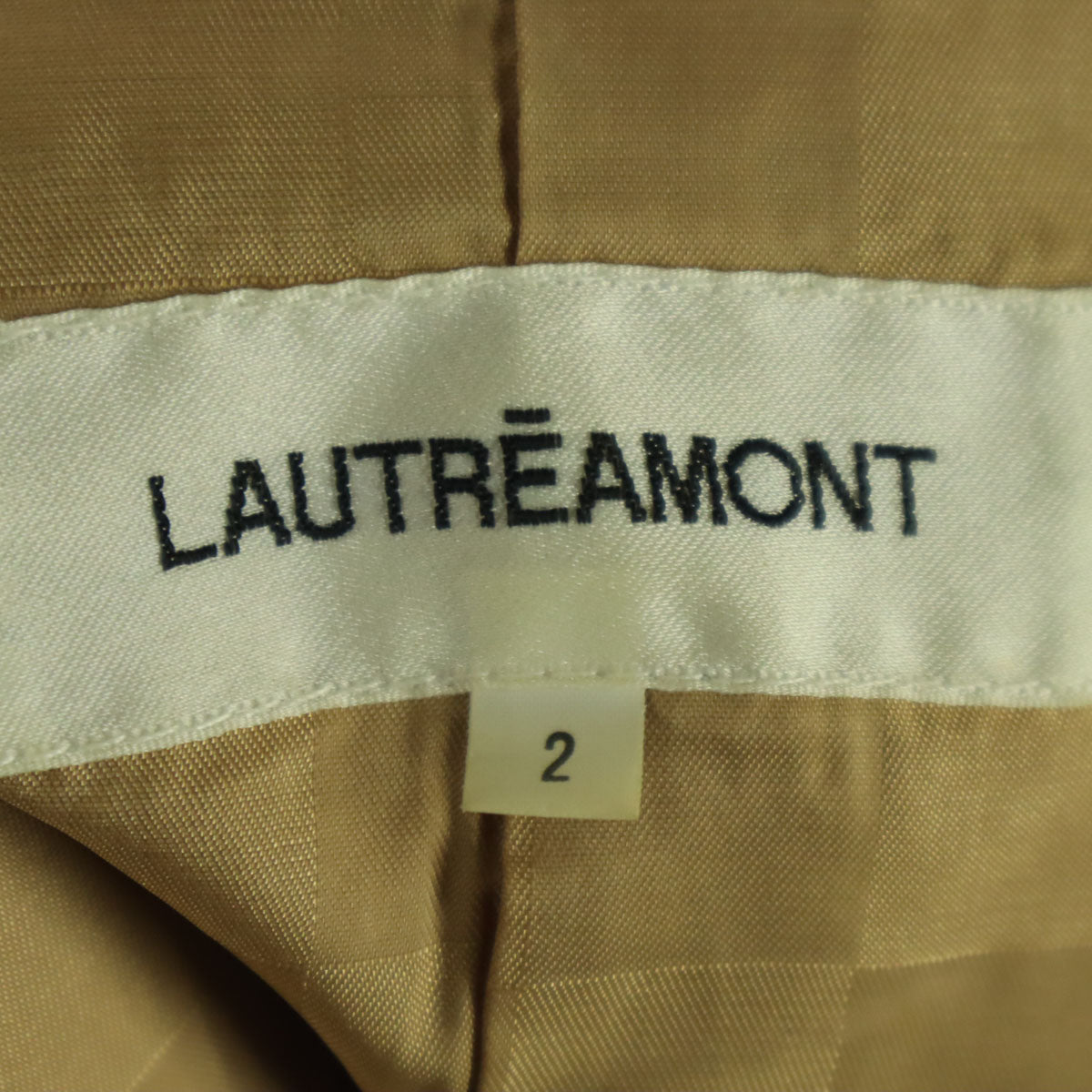 LAUTREAMONT ロートレアモン 長袖 羊革 レザージャケット M ベージュ レディース