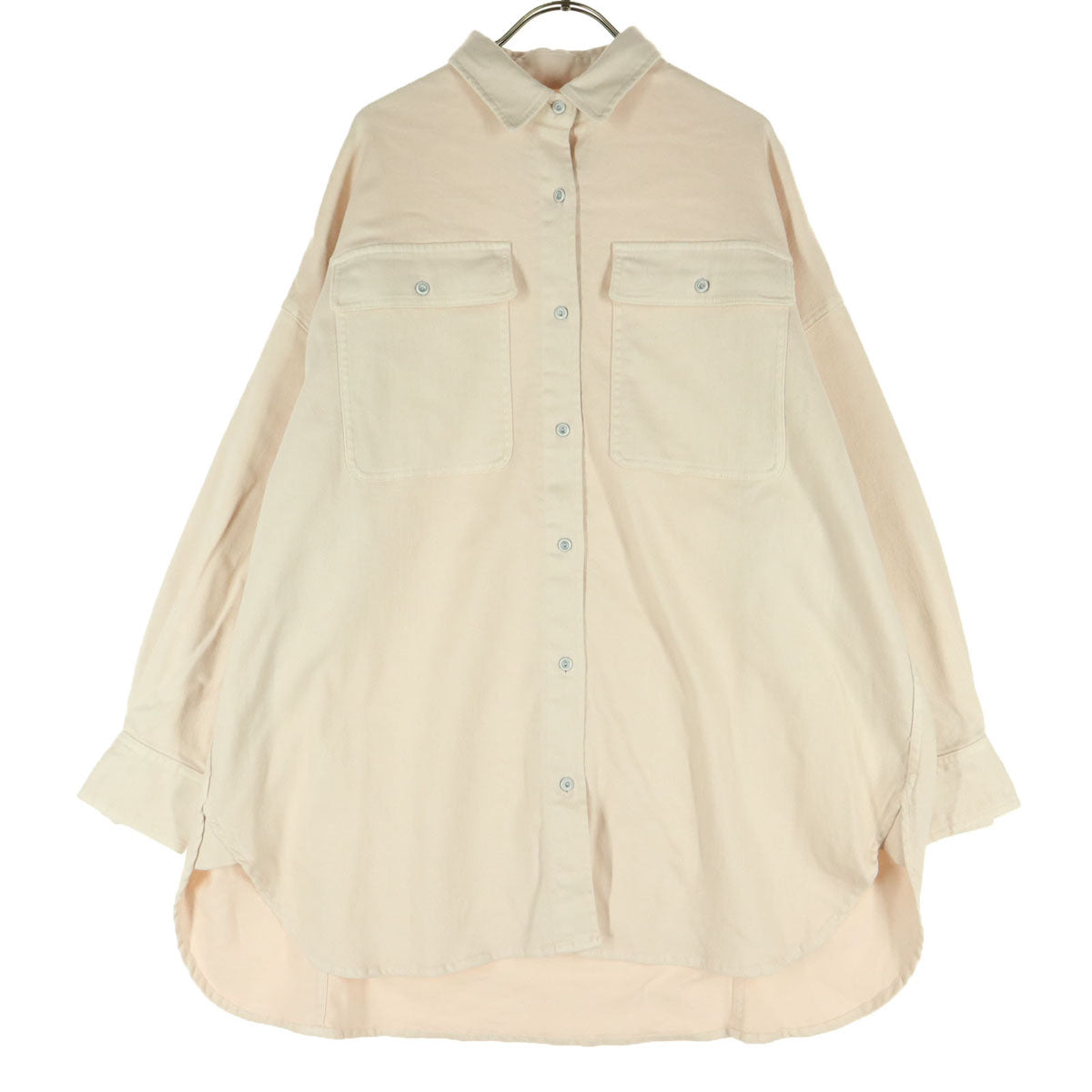 Healthy Denim ヘルシーデニム 長袖 オーバーサイズ オックスフォードシャツ 1 ピンク レディース
