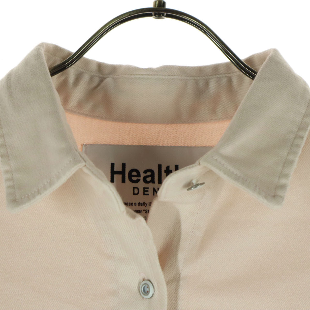 Healthy Denim ヘルシーデニム 長袖 オーバーサイズ オックスフォードシャツ 1 ピンク レディース