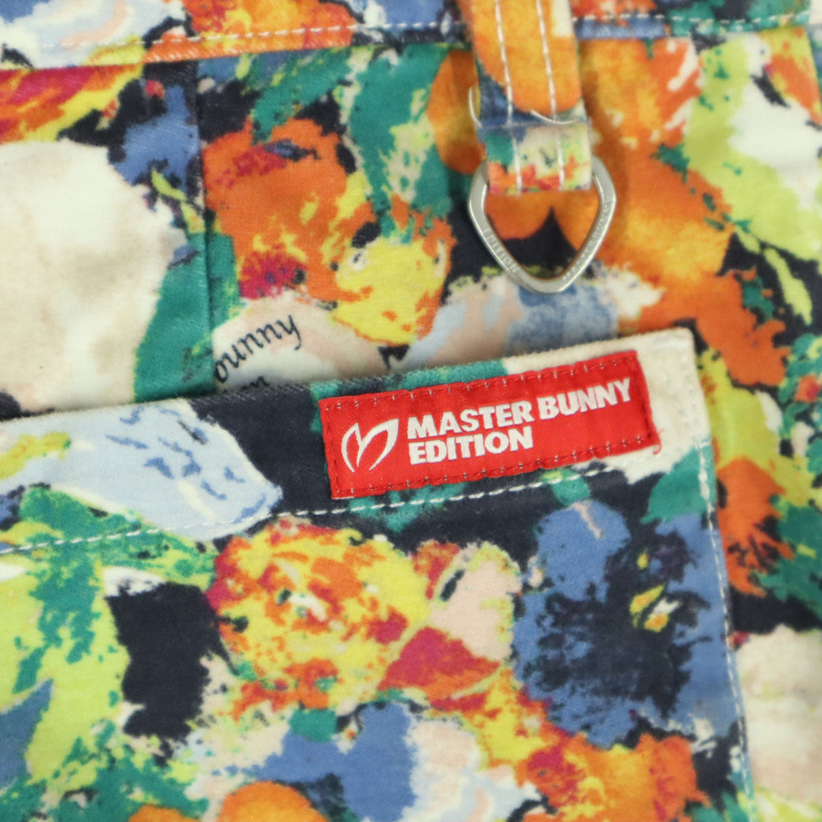 美品 MASTER BUNNY EDITION マスターバニーエディション 花柄 総柄 ゴルフ ストレッチパンツ 0 レディース