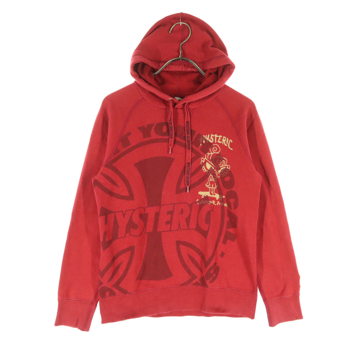 HYSTERIC MINI ヒステリックミニ 日本製 長袖 スウェットパーカー 140 レッド キッズ