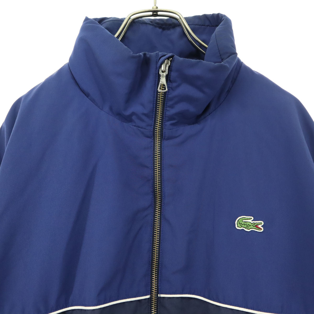 LACOSTE ラコステ ワンポイントロゴ 長袖 ジップジャケット S ブルー メンズ