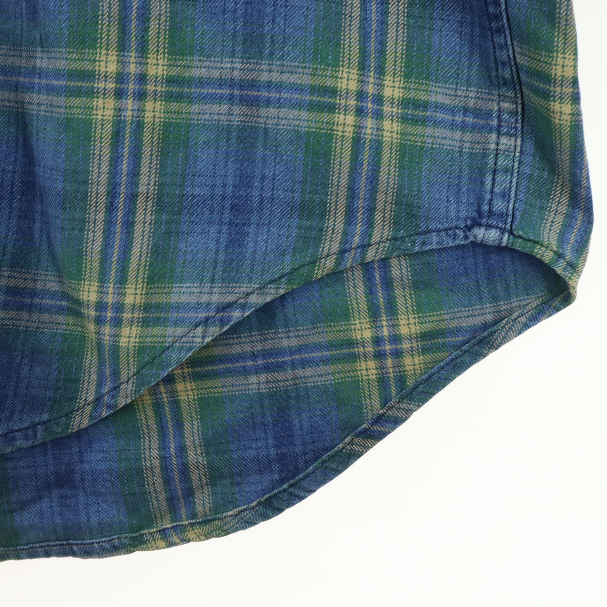 L.L.Bean エルエルビーン オールド チェック柄 長袖 ボタンダウンシャツ M ブルー メンズ