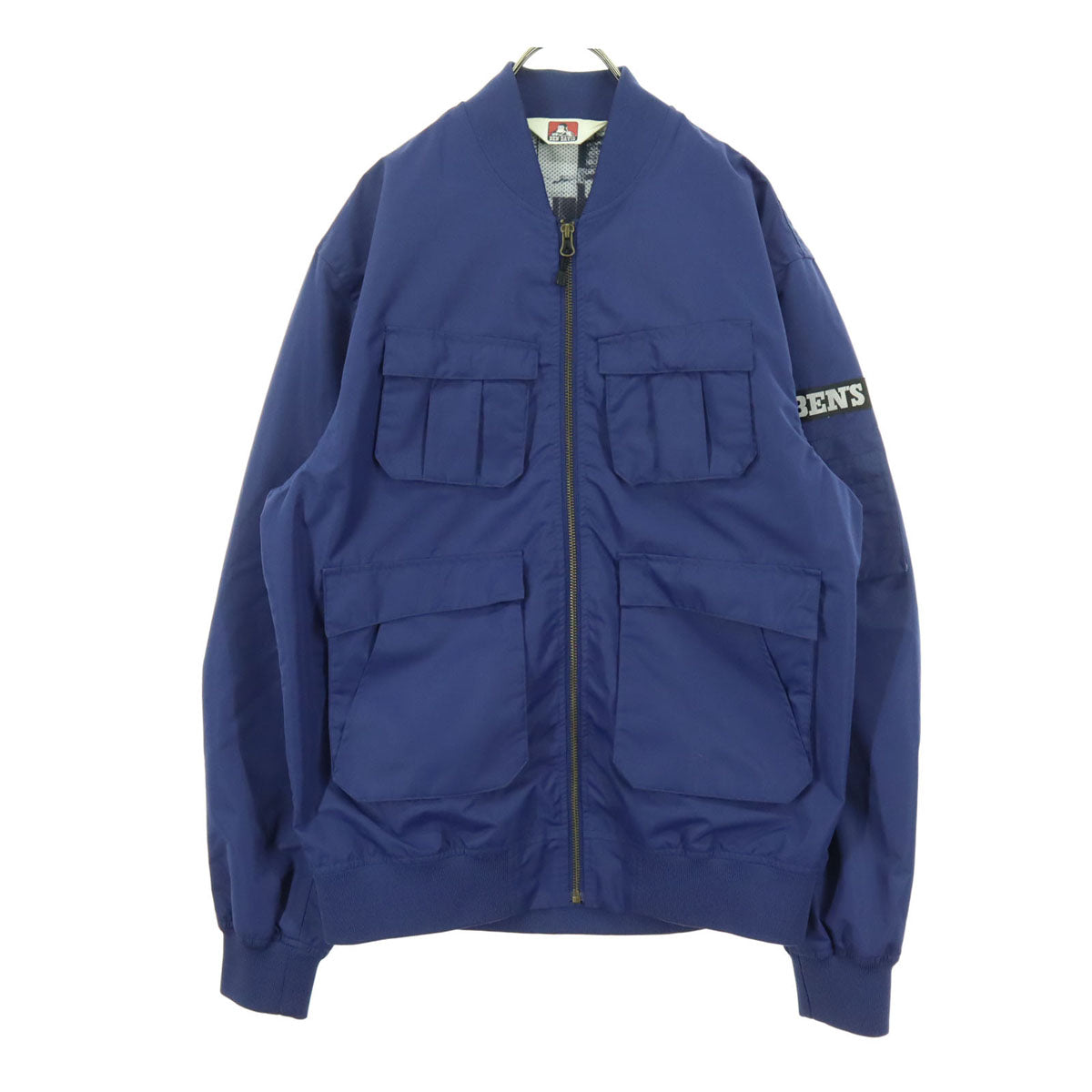 BEN DAVIS ベンデイビス ワンポイントロゴ 長袖 ブルゾン L ネイビー系 メンズ