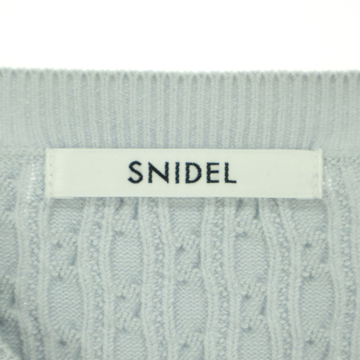 SNIDEL スナイデル リボン 長袖 リボンモチーフ ケーブル編み ニットカーディガン F グレー系 SWNT241156 レディース
