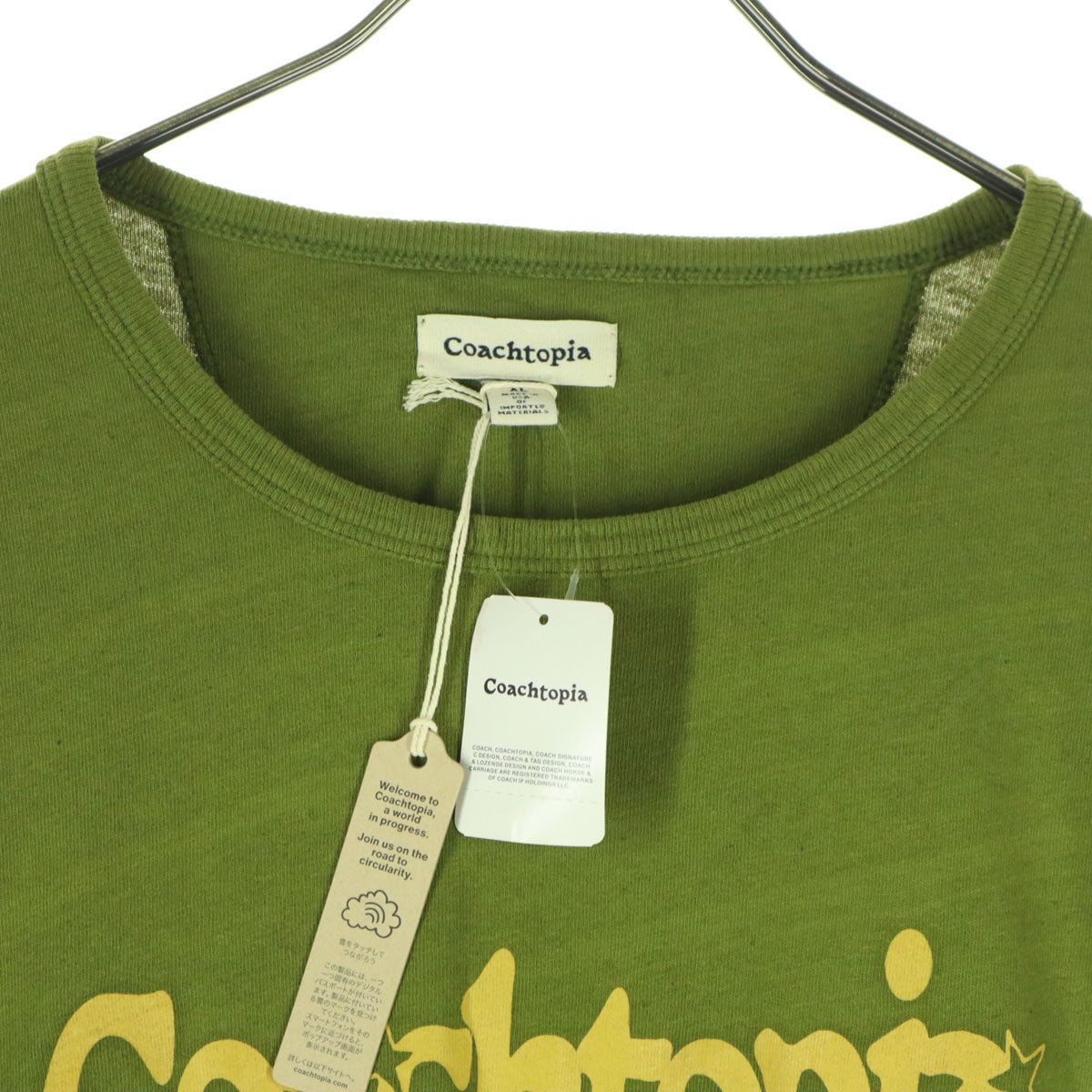 未使用 Coachtopia コーチトピア プリント 花柄 長袖 Tシャツ XL カーキ ロンT メンズ