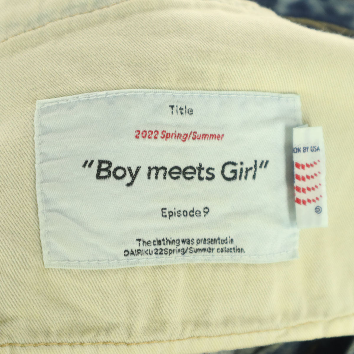 DAIRIKU ダイリク バイカラー デニムパンツ w27 ブルー系 BOY MEETS GIRL ボーイミーツガール ダークグレー メンズ