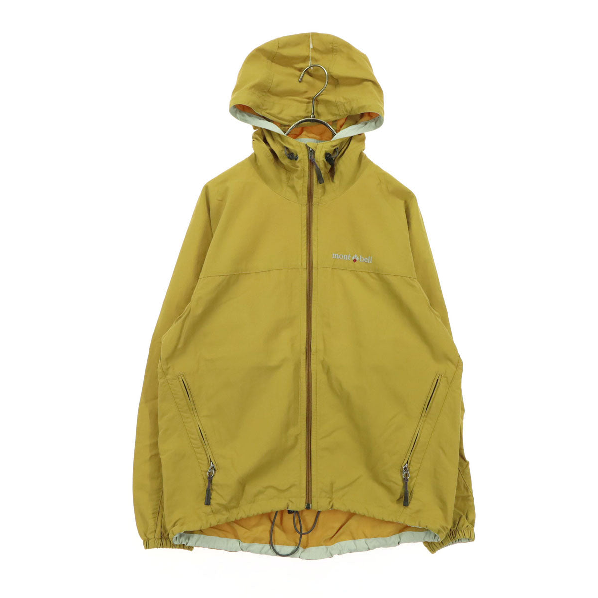 mont-bell モンベル ブランドロゴ 長袖 マウンテンパーカー S イエロー系 メンズ