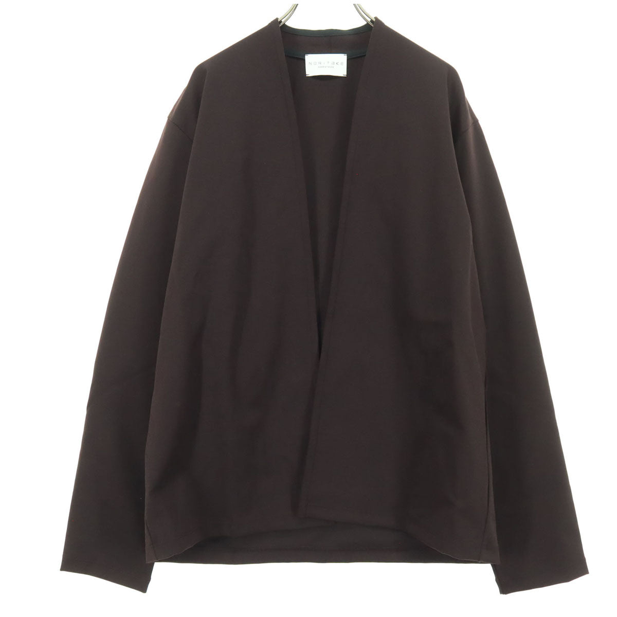 未使用 NORITAKE ノリタケ アダムエロペ ADAM ET ROPE コラボ 長袖 ノーカラージャケット M ダークブラウン メンズ