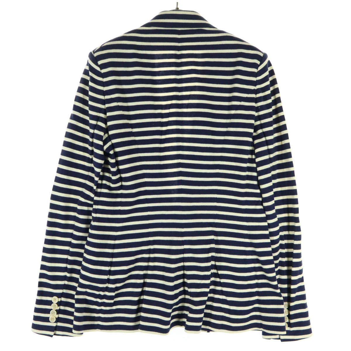 RALPH LAUREN ラルフローレン ボーダー柄 長袖 テーラードジャケット S ネイビー レディース