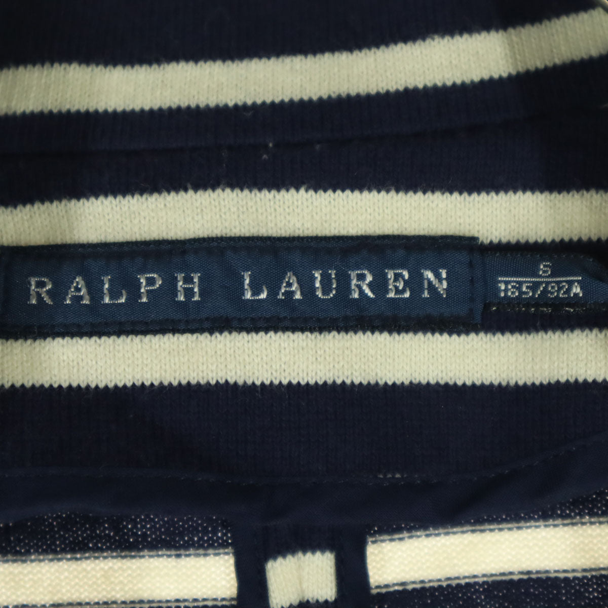 RALPH LAUREN ラルフローレン ボーダー柄 長袖 テーラードジャケット S ネイビー レディース