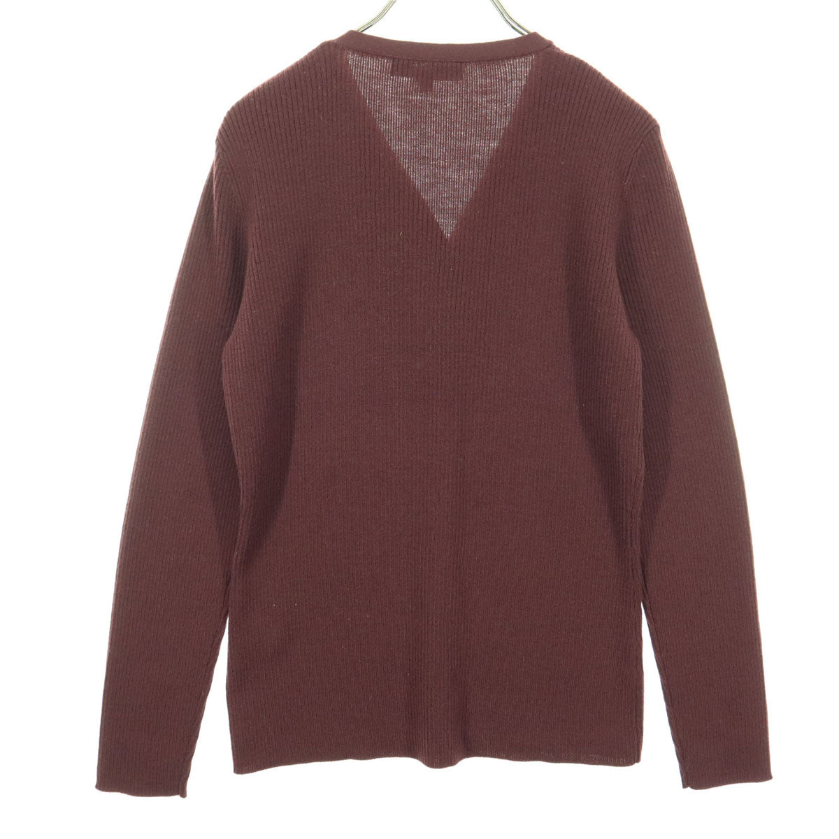 RALPH LAUREN ラルフローレン 長袖 ウール ニットカーディガン L ワインレッド系 レディース