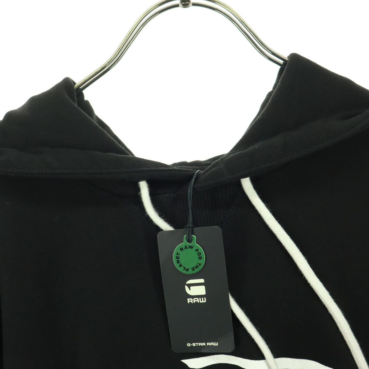 未使用 G-STAR RAW ジースターロウ プリント 長袖 スウェットパーカー S ブラック メンズ