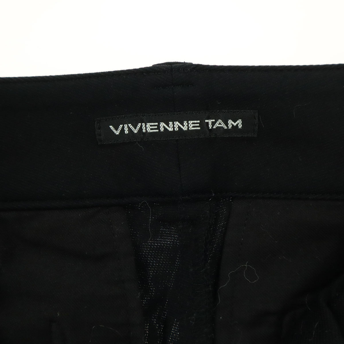 美品 VIVIENNE TAM ヴィヴィアンタム 日本製 コットンパンツ 0 ブラック レディース