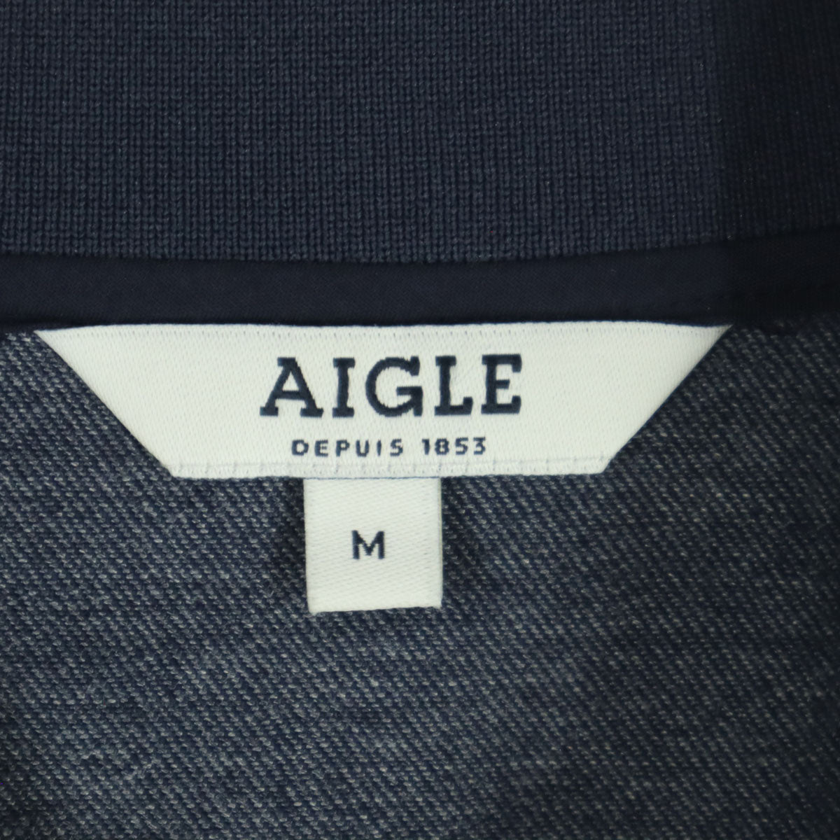 美品 AIGLE エーグル 長袖 デニムジャケット M ブルー メンズ
