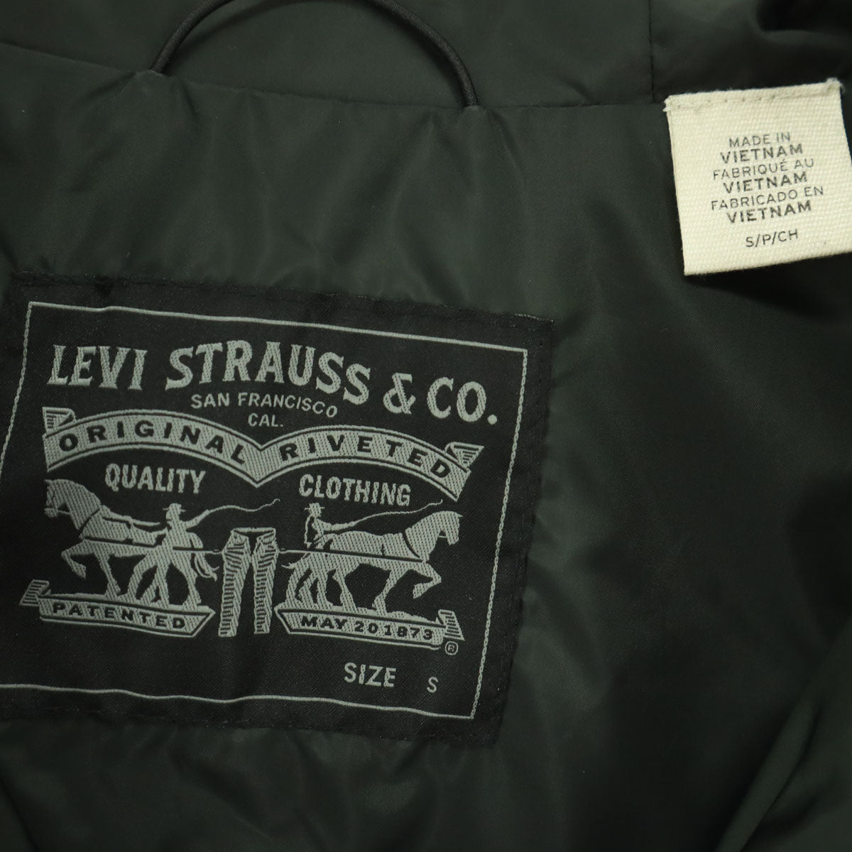 Levi's リーバイス 長袖 マウンテンパーカー S ダークグリーン メンズ