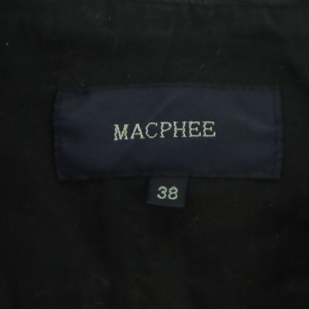MACPHEE マカフィー 長袖 レザー シングルライダースジャケット 38 ブラック 羊革 レディース