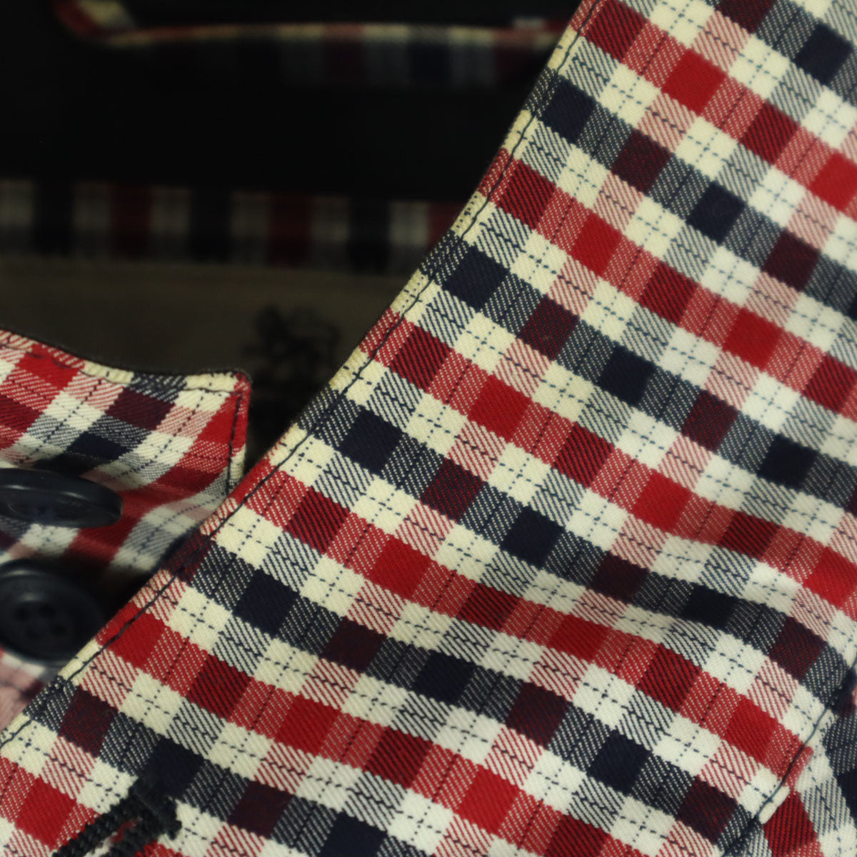 Ben Sherman ベンシャーマン コットン チェック柄 マルチカラー 長袖 スウィングトップ M ネイビー系 メンズ
