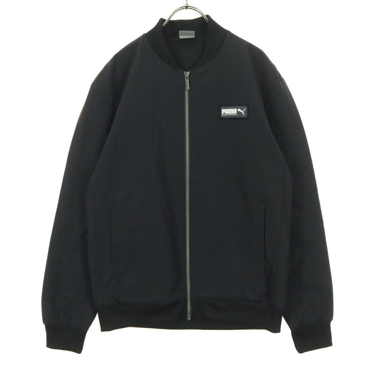 美品 PUMA プーマ 長袖 ブルゾン ナイロンジャケット M ブラック系 メンズ