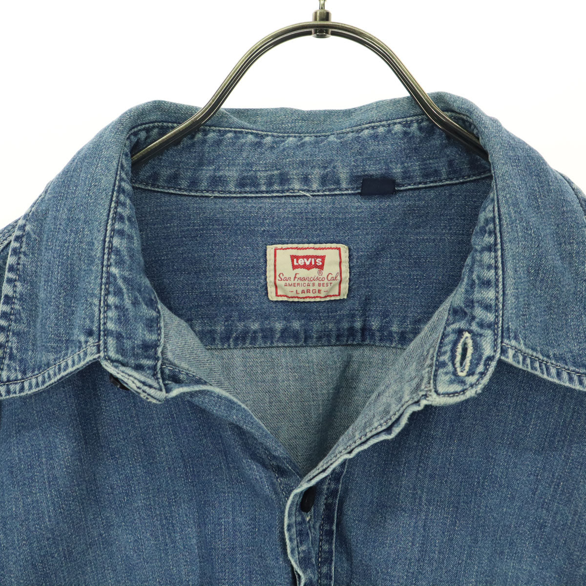 Levi's リーバイス 90s オールド 長袖 ダンガリー デニムシャツ L ブルー メンズ
