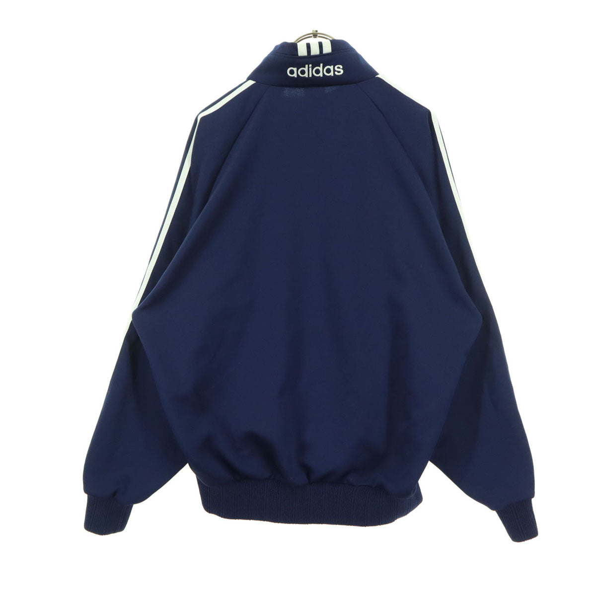 adidas アディダス 90s オールド ワンポイントロゴ 長袖 トラックジャケット M ネイビー ジャージ デサント社製 メンズ