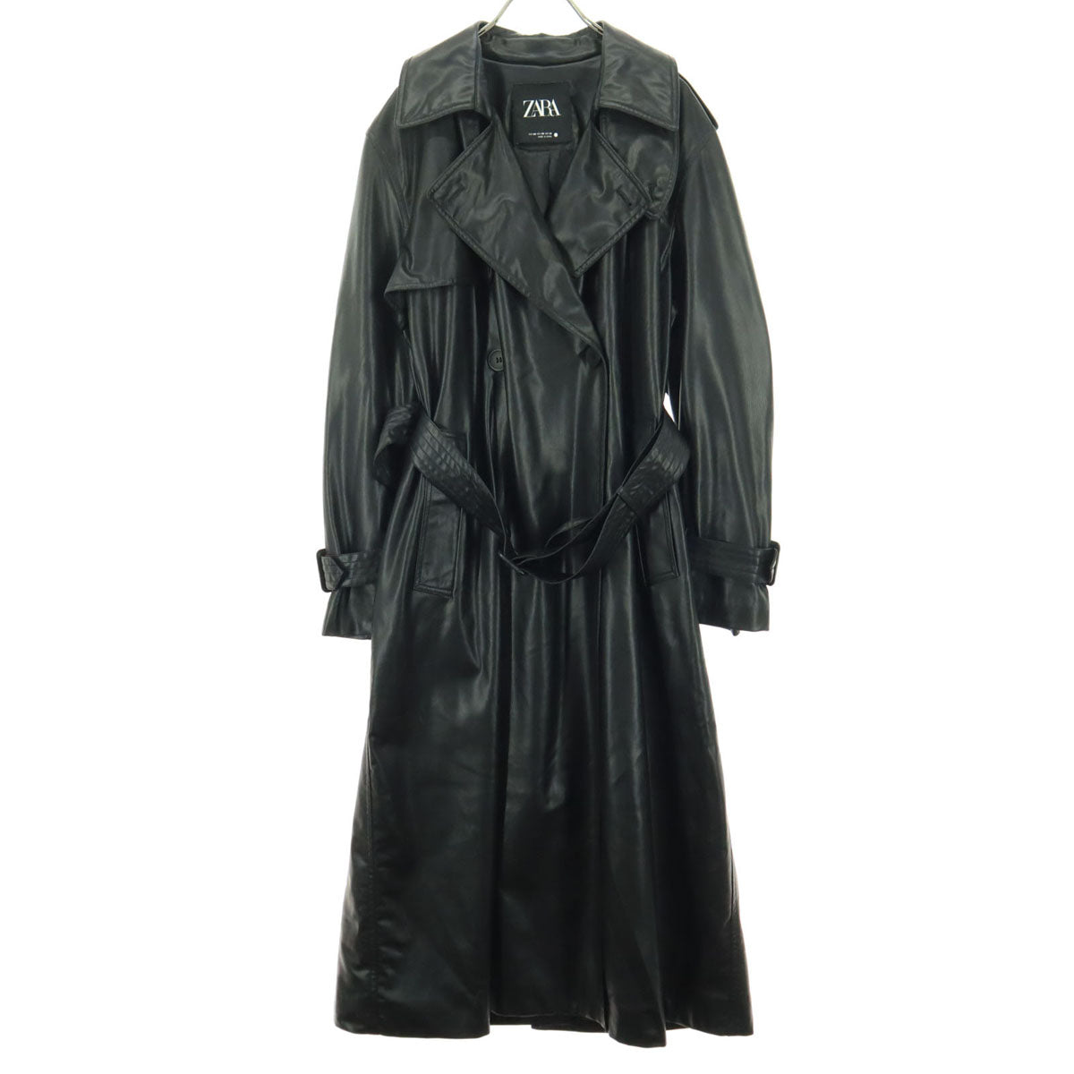 ZARA ザラ 長袖 レザーコート XS ブラック レディース
