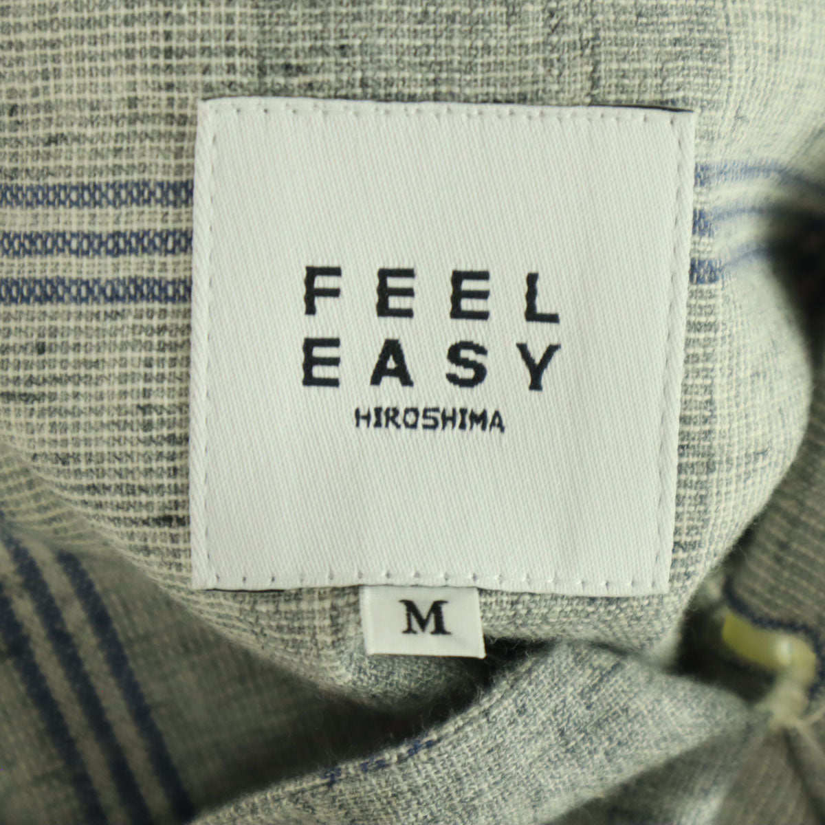 未使用 FEEL EASY フィールイージー 日本製 チェック柄 長袖 テーラードジャケット M ライトグレー メンズ