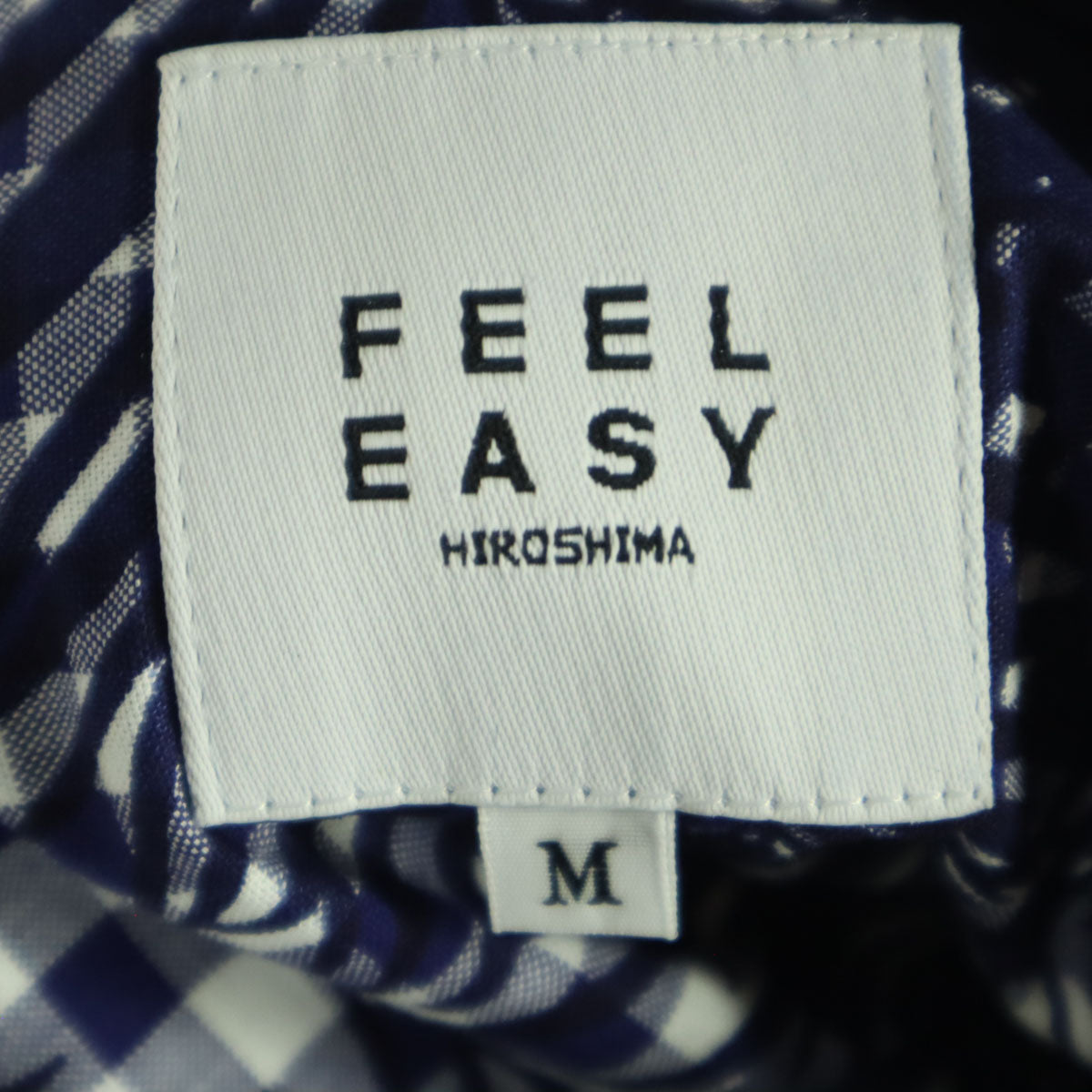 未使用 FEEL EASY フィールイージー 日本製 アロハプリント 長袖 テーラードジャケット M ネイビー メンズ