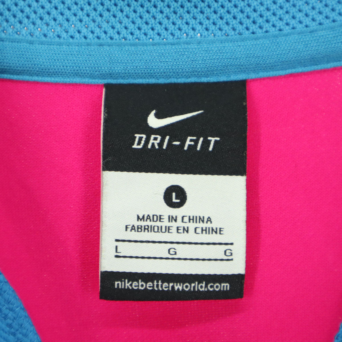 NIKE ナイキ マルチカラー スウッシュ 長袖 トラックジャケット L ピンク系 ブルー レディース