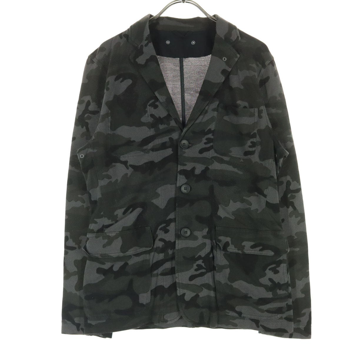 美品 SOPHNET. ソフネット 迷彩柄 長袖 テーラードジャケット M ダークグレー メンズ