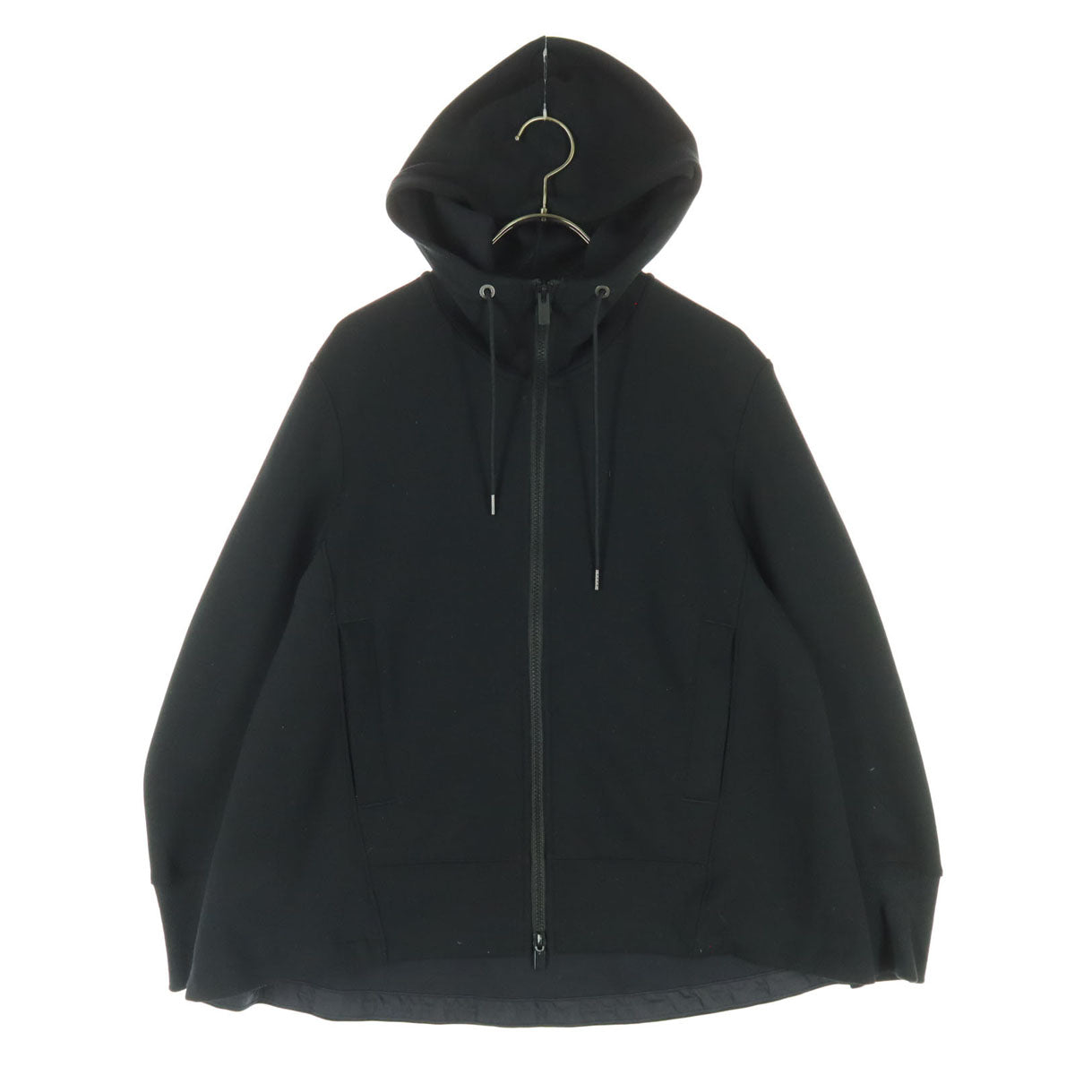 UNIQLO ユニクロ 長袖 裏地無し フルジップ パーカー M ブラック レディース