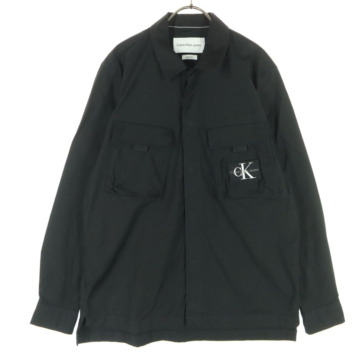 Calvin klein Jeans カルバンクラインジーンズ ワンポイントロゴ 長袖 ジャケット M ブラック メンズ