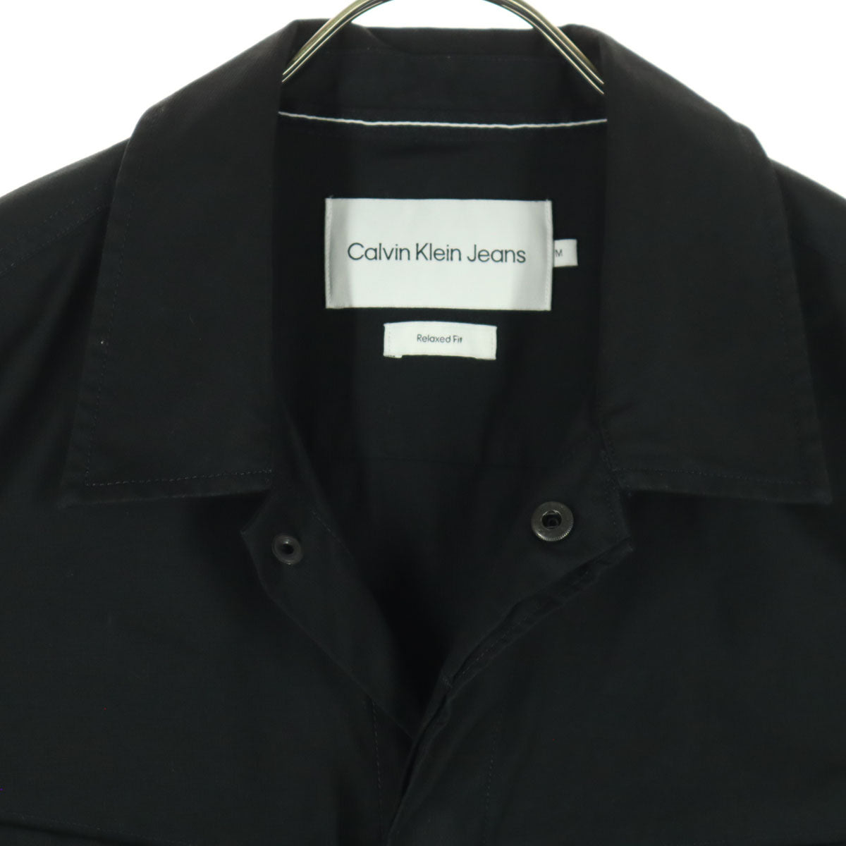 Calvin klein Jeans カルバンクラインジーンズ ワンポイントロゴ 長袖 ジャケット M ブラック メンズ