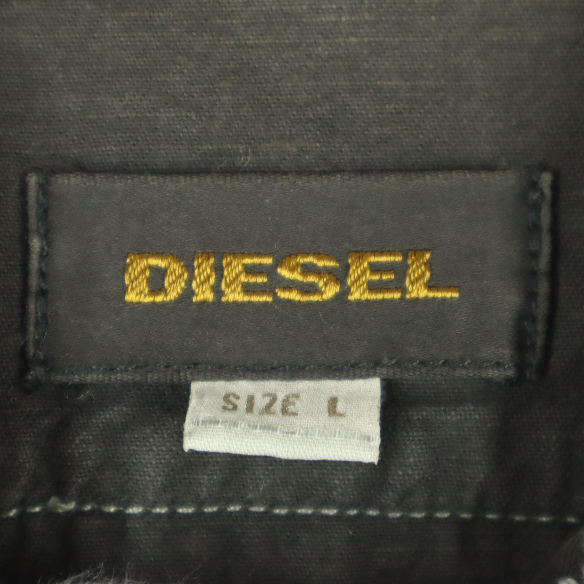 DIESEL ディーゼル 長袖 ウエスタンシャツ L ダークグレー メンズ